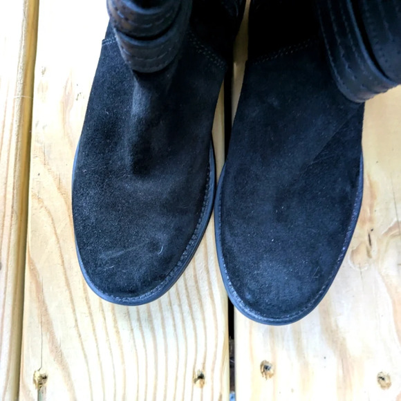 Clark's May Shine Black Suede Boots - Picture 8 of 10